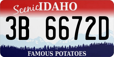 ID license plate 3B6672D