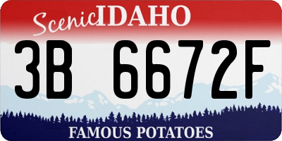 ID license plate 3B6672F