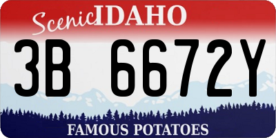 ID license plate 3B6672Y