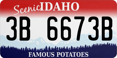 ID license plate 3B6673B