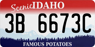 ID license plate 3B6673C