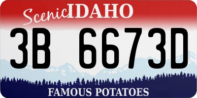 ID license plate 3B6673D