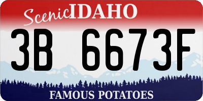 ID license plate 3B6673F