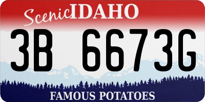 ID license plate 3B6673G