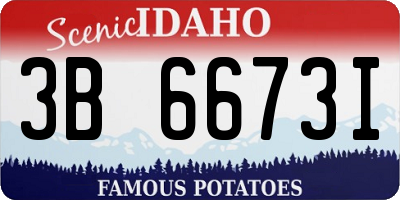 ID license plate 3B6673I