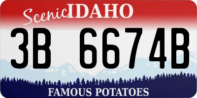 ID license plate 3B6674B