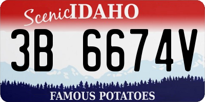 ID license plate 3B6674V