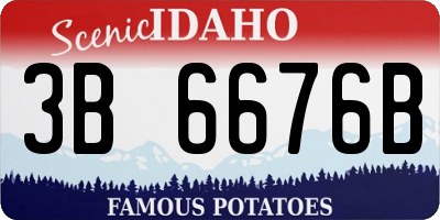 ID license plate 3B6676B