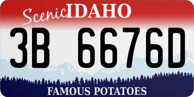 ID license plate 3B6676D