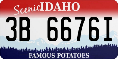 ID license plate 3B6676I