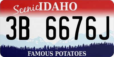 ID license plate 3B6676J