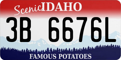 ID license plate 3B6676L