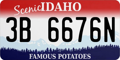 ID license plate 3B6676N