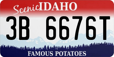 ID license plate 3B6676T