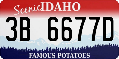 ID license plate 3B6677D