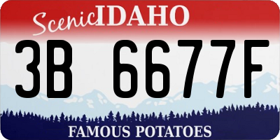 ID license plate 3B6677F
