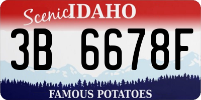 ID license plate 3B6678F