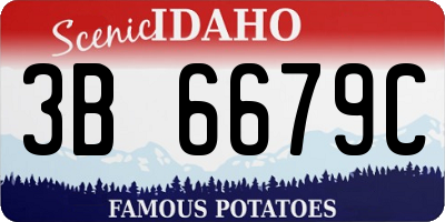 ID license plate 3B6679C