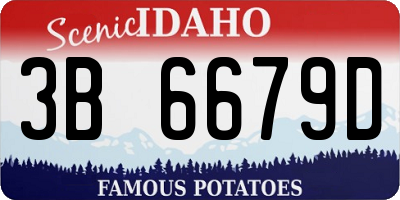 ID license plate 3B6679D