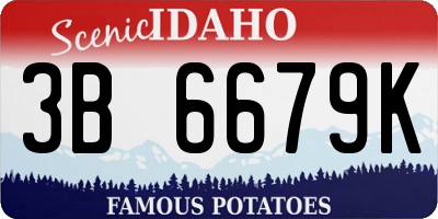 ID license plate 3B6679K