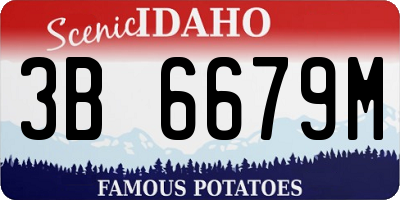 ID license plate 3B6679M