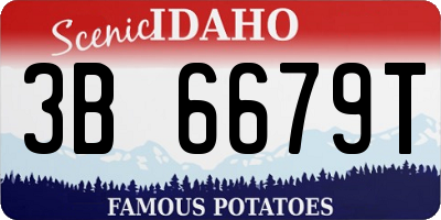 ID license plate 3B6679T
