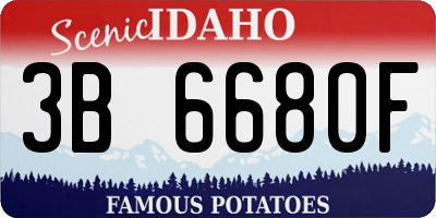 ID license plate 3B6680F