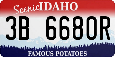 ID license plate 3B6680R
