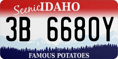 ID license plate 3B6680Y