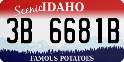 ID license plate 3B6681B