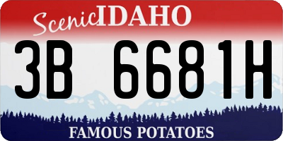 ID license plate 3B6681H