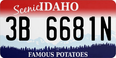 ID license plate 3B6681N