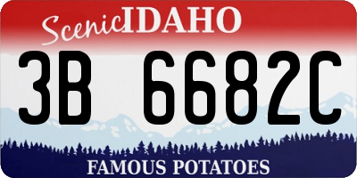 ID license plate 3B6682C