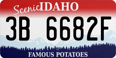 ID license plate 3B6682F