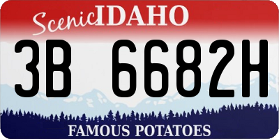 ID license plate 3B6682H