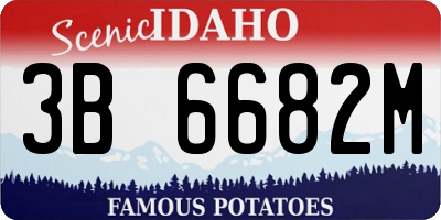 ID license plate 3B6682M