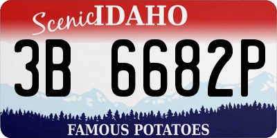 ID license plate 3B6682P