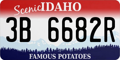 ID license plate 3B6682R