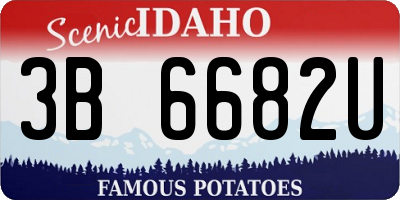 ID license plate 3B6682U