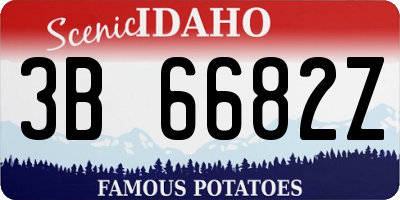 ID license plate 3B6682Z
