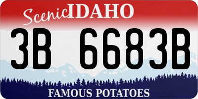 ID license plate 3B6683B