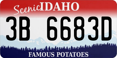 ID license plate 3B6683D
