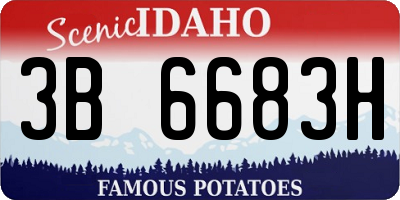 ID license plate 3B6683H