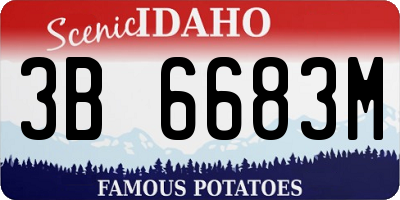 ID license plate 3B6683M