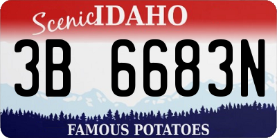 ID license plate 3B6683N