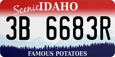 ID license plate 3B6683R