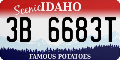 ID license plate 3B6683T