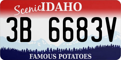 ID license plate 3B6683V