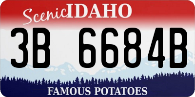 ID license plate 3B6684B