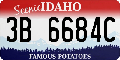 ID license plate 3B6684C
